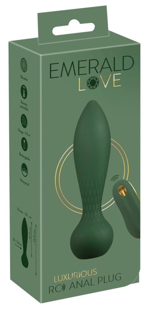 Emerald Love by You2Toys Luxurious RC Plug zielony, sterowany pilotem