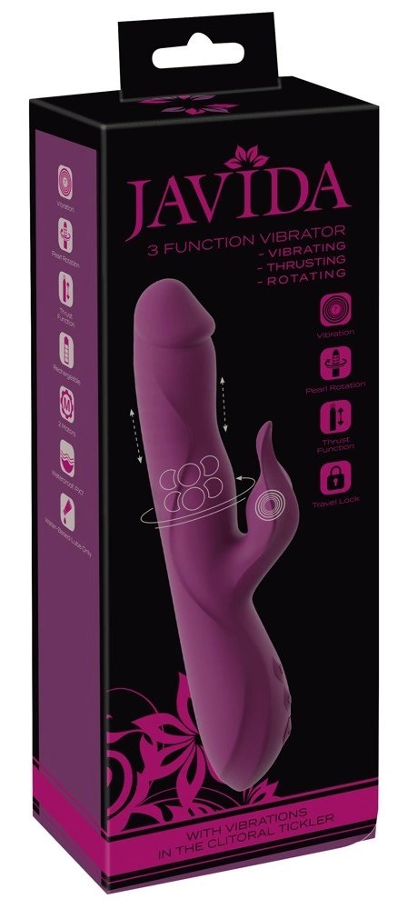 Javida 3F Vibrator Thrusting - wibrator wielofunkcyjny, silikonowy, wodoodporny