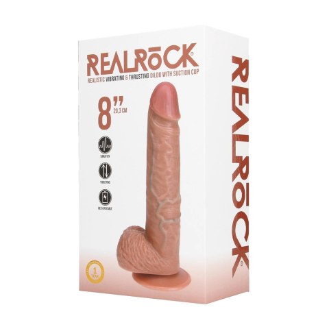 RealRock Classic Tan 20,5 cm - model z wibracją i przyssawką
