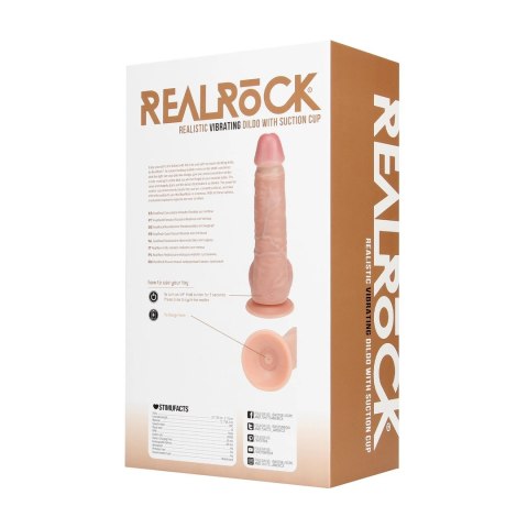 RealRock Model Prosty Wibrujący 23 cm Flesh z Przyssawką