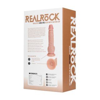 RealRock Prosty Model Wibrujący z Przyssawką 23 cm Flesh