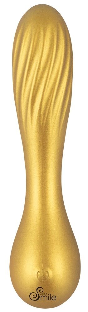 Sweet Smile Swirl Metaliczny Wibrator Silikonowy 16 cm USB Wodoodporny