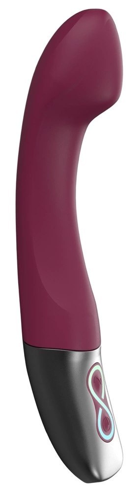 Titanz Vibrator Rubine Red - silikonowy model ładowany USB, 19,5 cm
