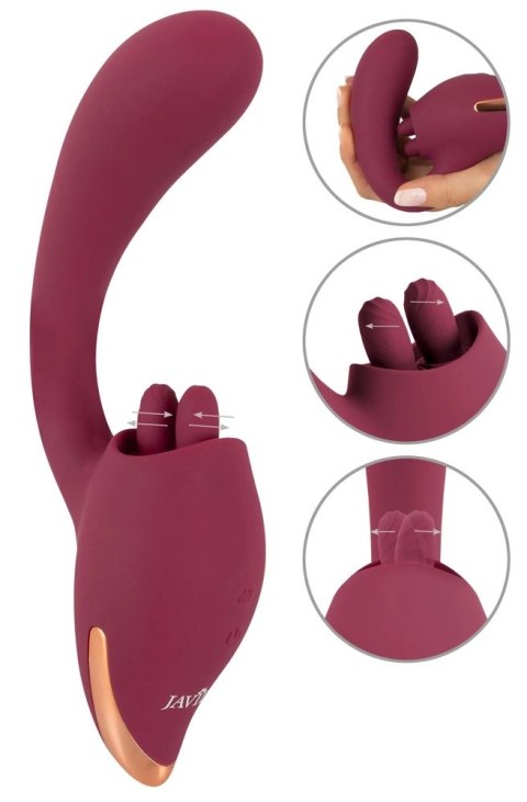 Javida 2-Function Vibrator & Licking System silikonowy 20,6 cm fioletowy