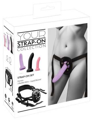 You2Toys Your Strap-On Collection Zestaw 3 Anatomicznych Nakładek + Uprząż