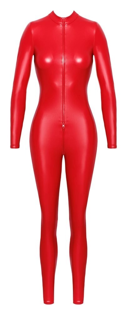 Noir Kombinezon Czerwony Długi XL Matowy Dopasowany 3-kierunkowy Zamek