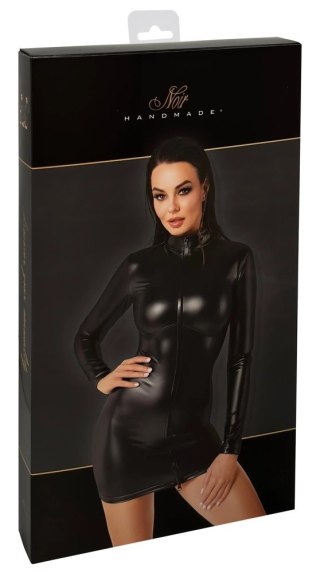 Noir Orgia Chimera Mini Sukienka Czarna z Długim Rękawem M