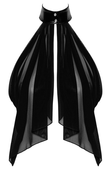 Noir Top Orgia Czarny Tiulowy Zwiewny Asymetryczny S