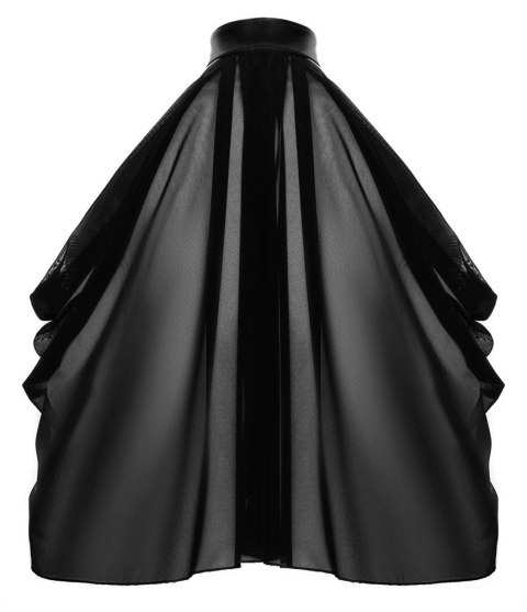 Noir Top Orgia Czarny Tiulowy Zwiewny Asymetryczny S