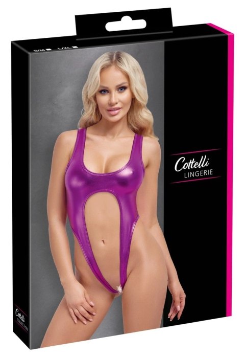 Cottelli Lingerie Body Metaliczny Roż S/M Elastyczny Minimalistyczny
