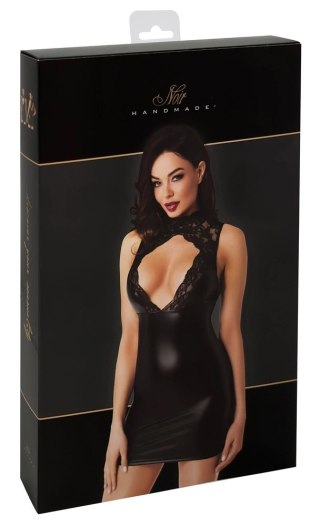 Noir Orgia Czarna Mini Sukienka Powerwet Koronka XL