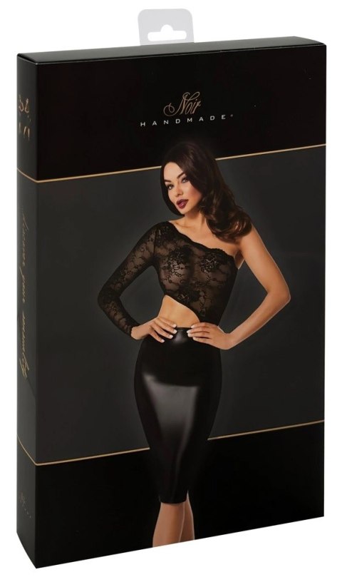 Noir Orgia sukienka czarna koronkowa asymetryczna L