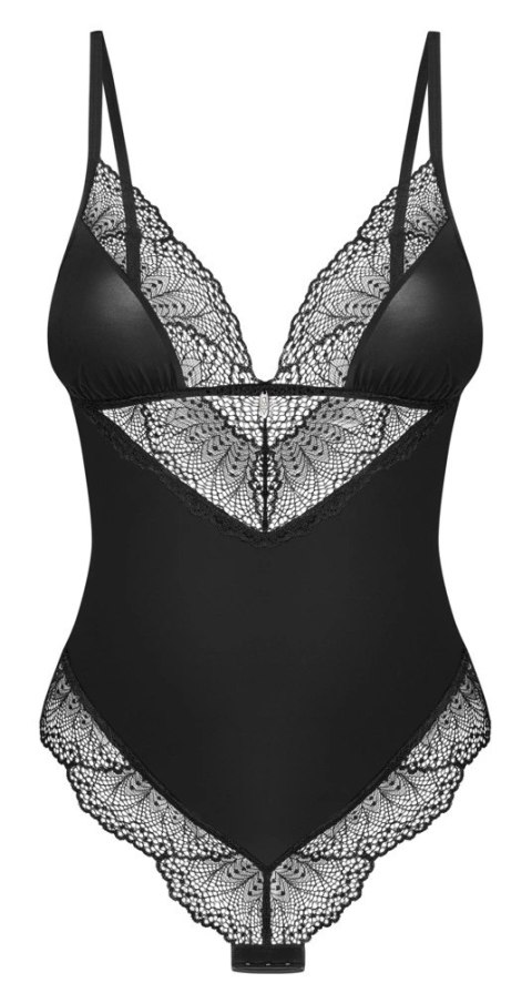 Obsessive Lobellis Body XL/2XL Czarne Koronkowe Regulowane