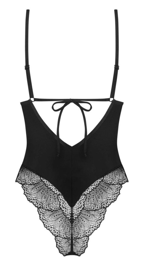 Obsessive Lobellis Body XL/2XL Czarne Koronkowe Regulowane
