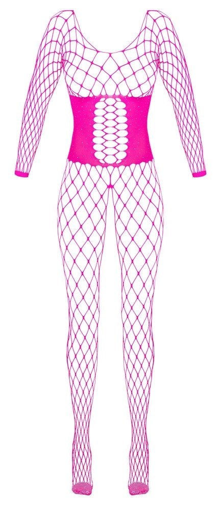 Cottelli Collection Fantasy Gorsetowe Bodystocking Rożowe, bezszwowe