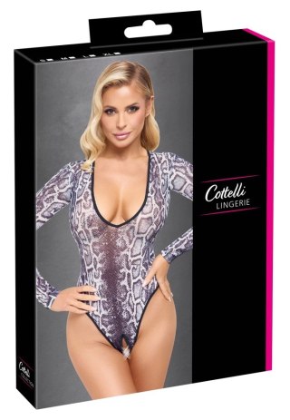Cottelli Lingerie Body Panterka Przezroczyste Długi Rękaw L
