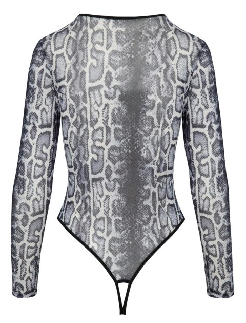Cottelli Lingerie Body Panterkowe Powernet Długi Rękaw M
