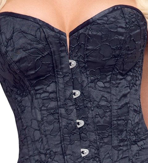 Cottelli PARTY Gorset bez ramiączek czarny matowy M usztywniany