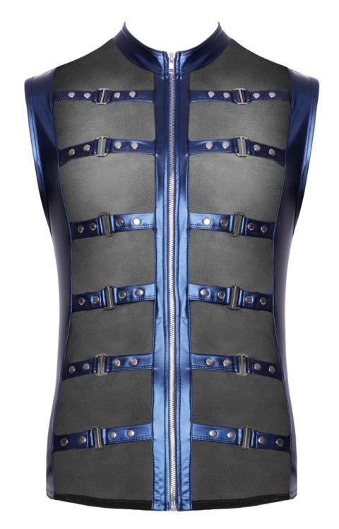 NEK Bezrękawnik Męski 2XL Niebieski z Czarnymi Siateczkowymi Wstawkami