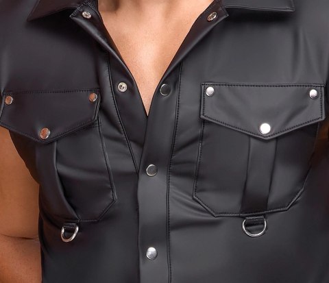 NEK Koszulka Męska Bez Rękawow XL Czarna Matowa Zatrzaski D-Ring