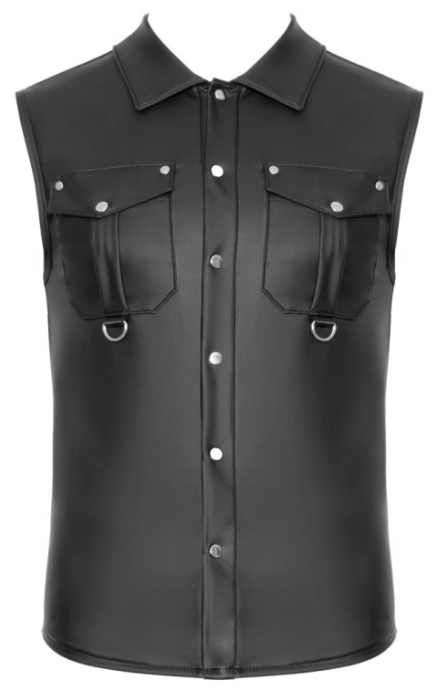 NEK Koszulka Męska Czarna Matowa Bez Rękawow 2XL Zatrzaski