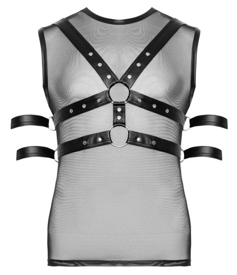 Svenjoyment Bondage Koszulka Bez Rękawow XL z Mankietami Czarna