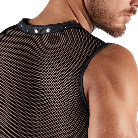 Svenjoyment Bondage Mesh Czarny Bezrękawnik z Uprzężą 2XL