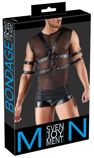 Svenjoyment Bondage koszulka bez rękawow z mankietami, czarna M