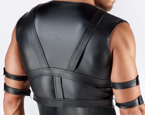 Svenjoyment Bondage koszulka bez rękawow z mankietami, czarna M