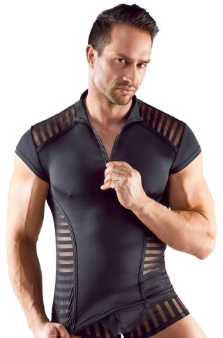 Svenjoyment Koszulka Męska Czarna 3XL z Kołnierzykiem i Zamkiem