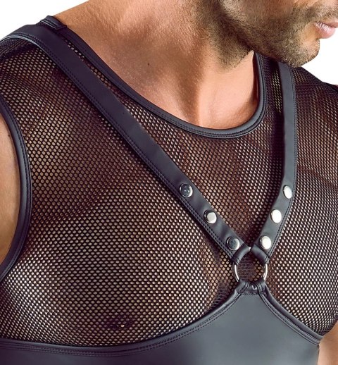 Svenjoyment bezrękawnik matowy z siateczką czarny L