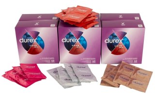 Durex Love Mix 40 szt. VE6 - zestaw prezerwatyw, 5 wariantow smakowych i tekstur
