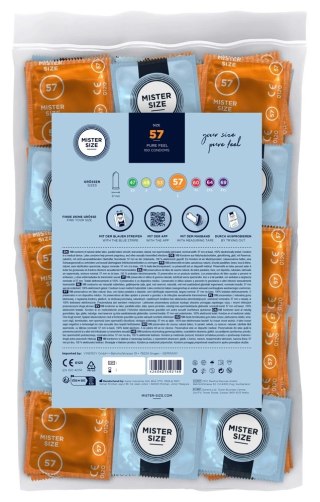 Mister Size 57 mm - prezerwatywy ultracienkie 100 sztuk, nawilżane