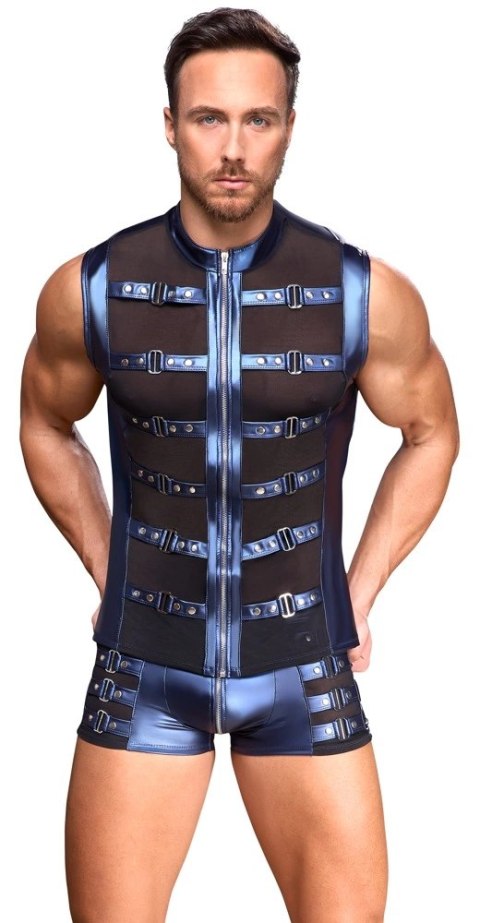 NEK Bokserki Męskie Matowe z Ćwiekami Niebieskie XL Powernet