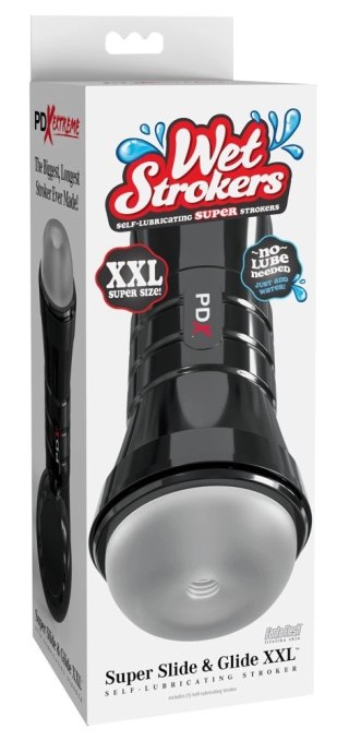 PDX Extreme WetStroker Slide XXL przezroczysty, system nawilżający