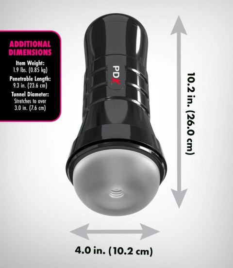 PDX Extreme WetStroker Slide XXL przezroczysty, system nawilżający