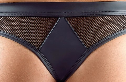 Svenjoyment Stringi męskie L czarne z siateczką i zatrzaskiem