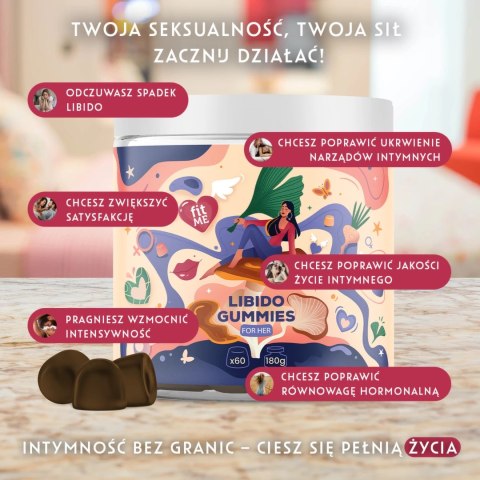 FitME Libido Gummies for Her 180g żelki dla kobiet, maca, Reishi, Ginkgo