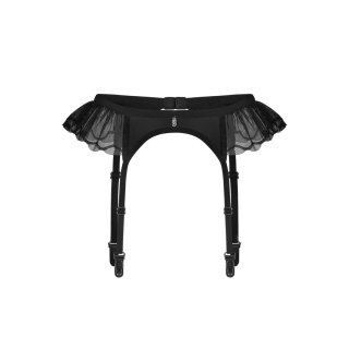Obsessive Stelisa czarny pas do pończoch tiulowy 2XL/3XL