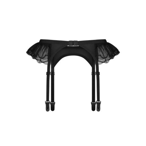 Obsessive Stelisa pas do pończoch czarny L/XL tiul elastyczny