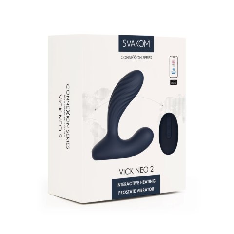 Svakom Vick Neo 2 Navy Blue - Zaawansowany model z funkcją podgrzewania