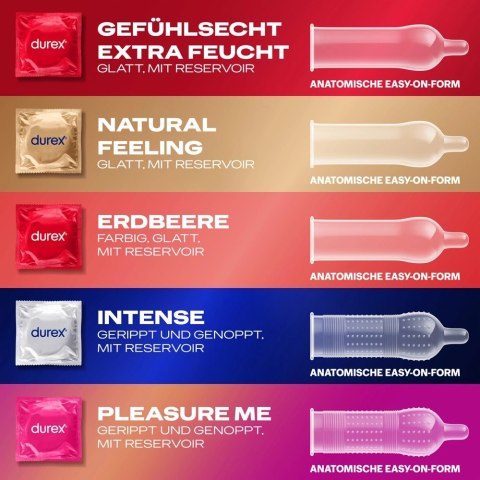 Durex Love Mix Pack 18 szt. - zestaw 5 wariantow smakowych i tekstur