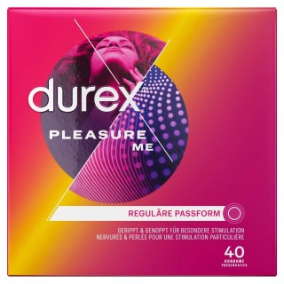 Durex Pleasure Me 40 szt. - prezerwatywy z teksturowaną powierzchnią