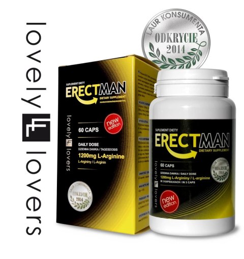Lovely Lovers ERECTMAN 60 kapsułek - wsparcie męskiej witalności, 60 szt.