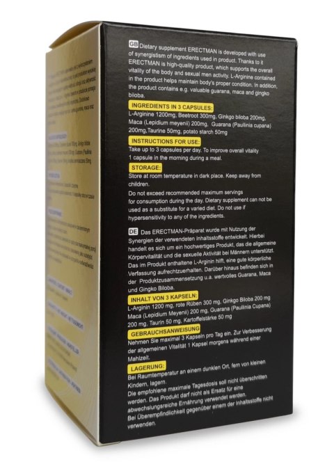 Lovely Lovers ERECTMAN 60 kapsułek - wsparcie męskiej witalności, 60 szt.