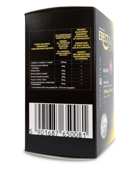 Lovely Lovers ERECTMAN 60 kapsułek - wsparcie męskiej witalności, 60 szt.