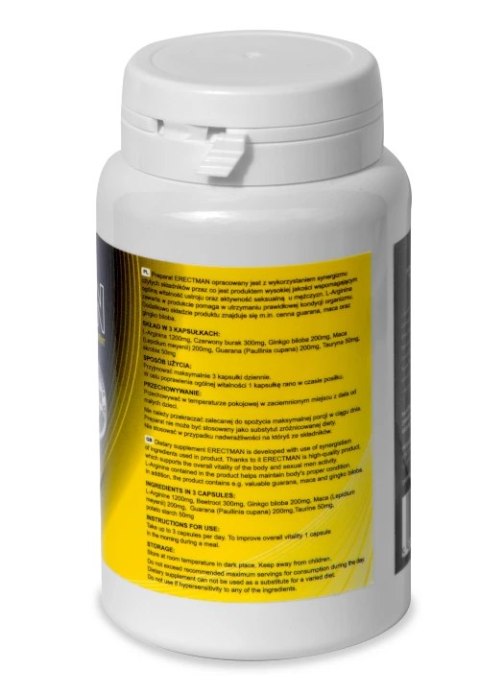 Lovely Lovers ERECTMAN 60 kapsułek - wsparcie męskiej witalności, 60 szt.