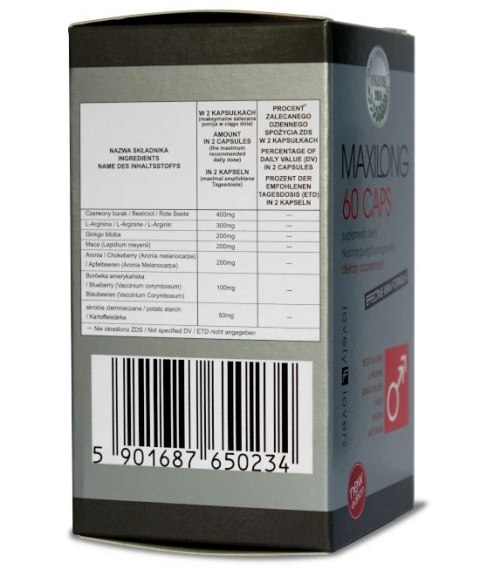 Lovely Lovers MAXILONG 60 kapsułek - wsparcie męskiej wydolności i energii