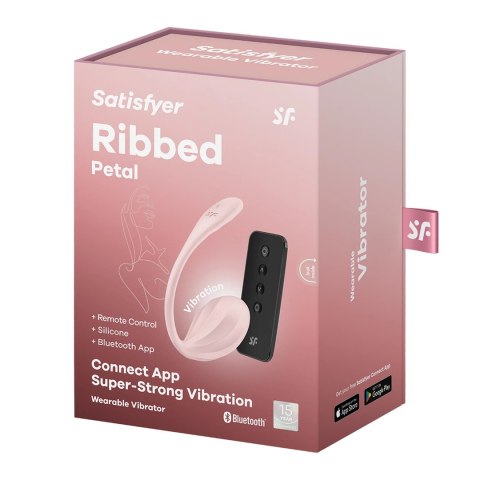 Satisfyer Ribbed Petal Connect - model do noszenia z pilotem i aplikacją