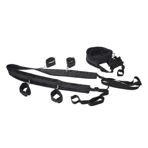 Sportsheets No Matter Where uniwersalny zestaw pasow i mankietow czarny